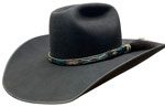 153 Charcoal Cattleman style hat with Hitched horse hair HHT-02T-7 hatband
